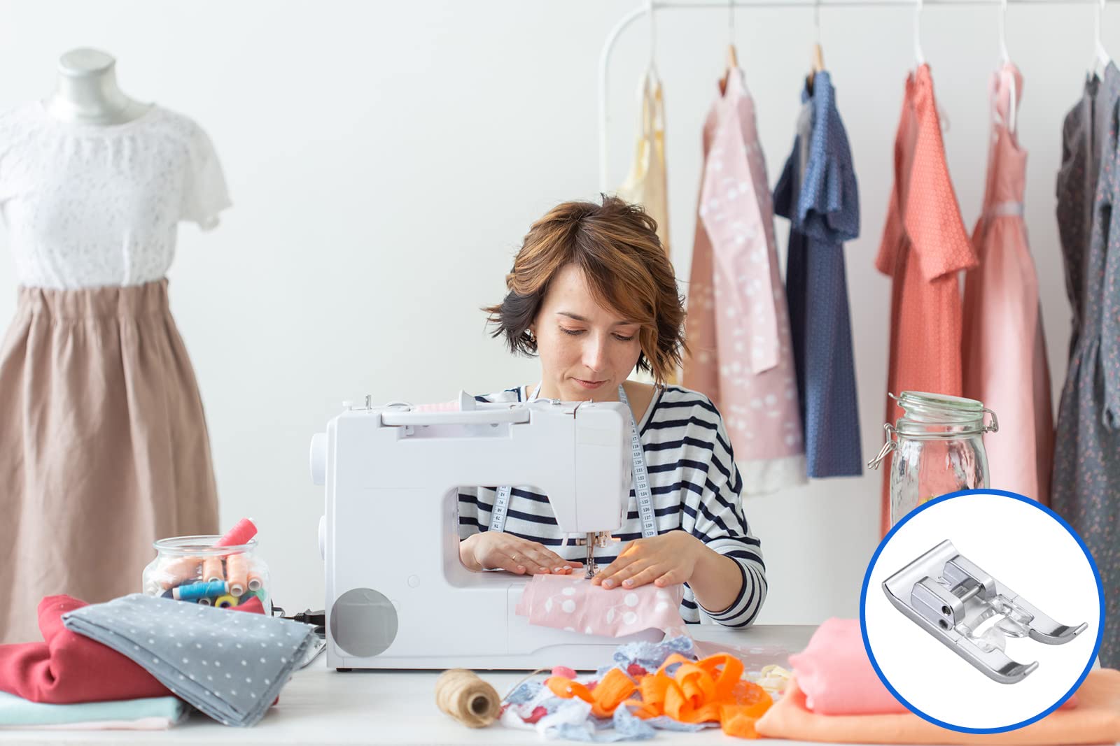 Amazon.com: TISEKER Monogramming Presser Foot (N) Satin Stitch